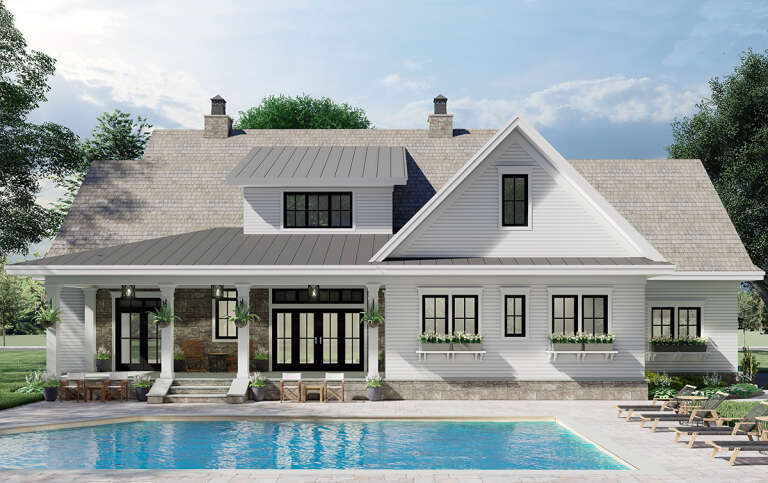 Modern Farmhouse House Plan #098-00332 Elevation Photo