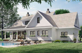 Modern Farmhouse House Plan #098-00332 Elevation Photo