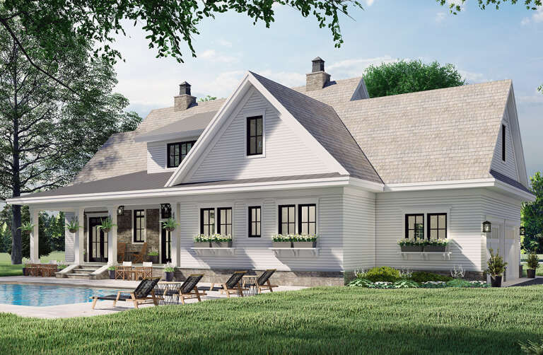 Modern Farmhouse House Plan #098-00332 Elevation Photo