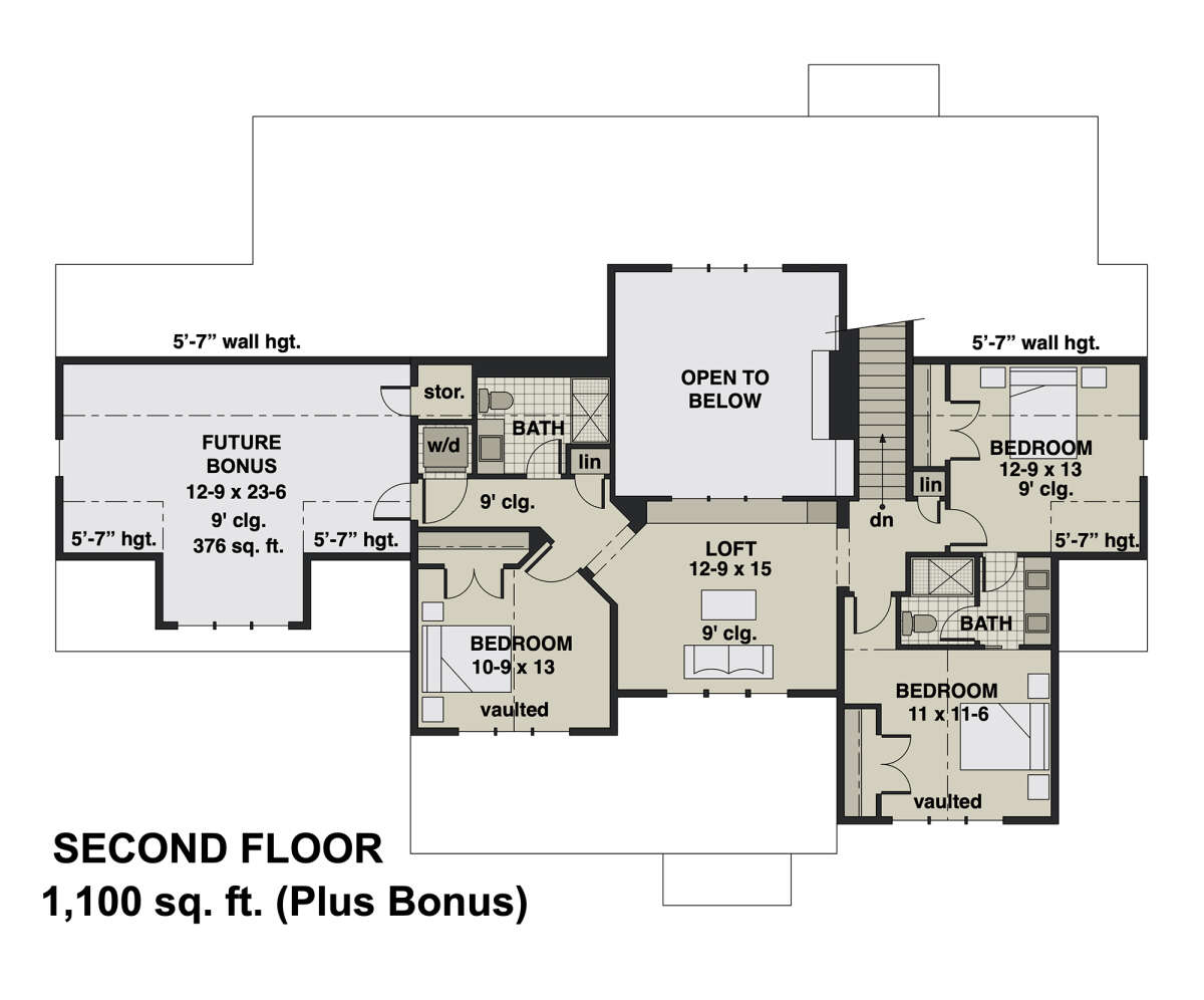 Second Floor for House Plan #098-00332