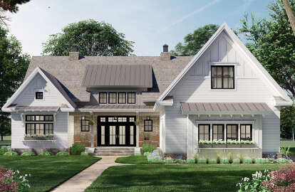 Modern Farmhouse House Plan #098-00333 Elevation Photo