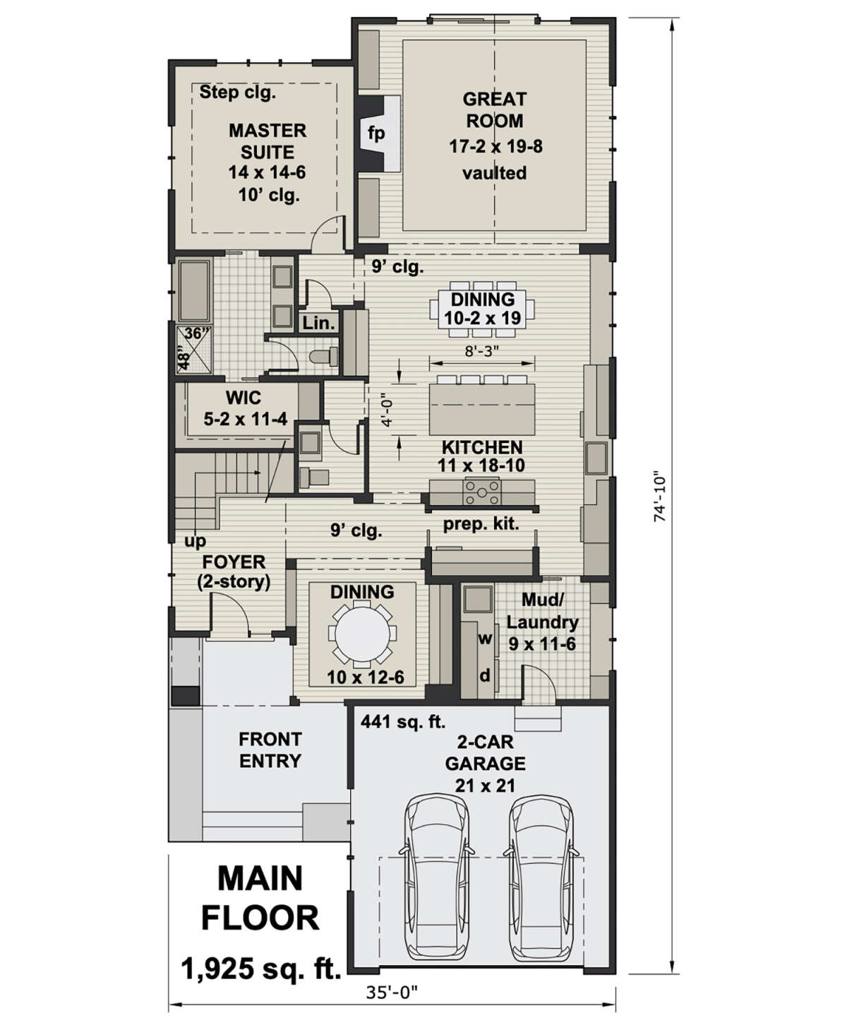 Main Floor for House Plan #098-00334