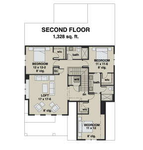 Second Floor for House Plan #098-00335