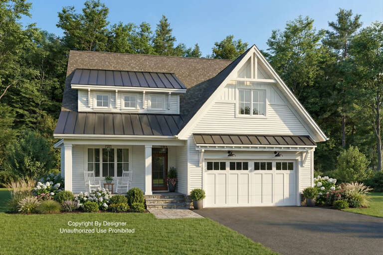 House Plan House Plan #25478 Angled Front Elevation 