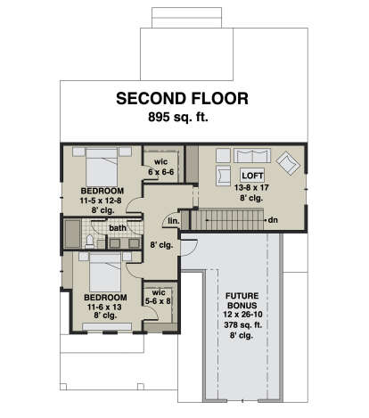 Second Floor for House Plan #098-00336