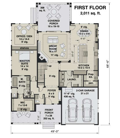 Main Floor for House Plan #098-00337