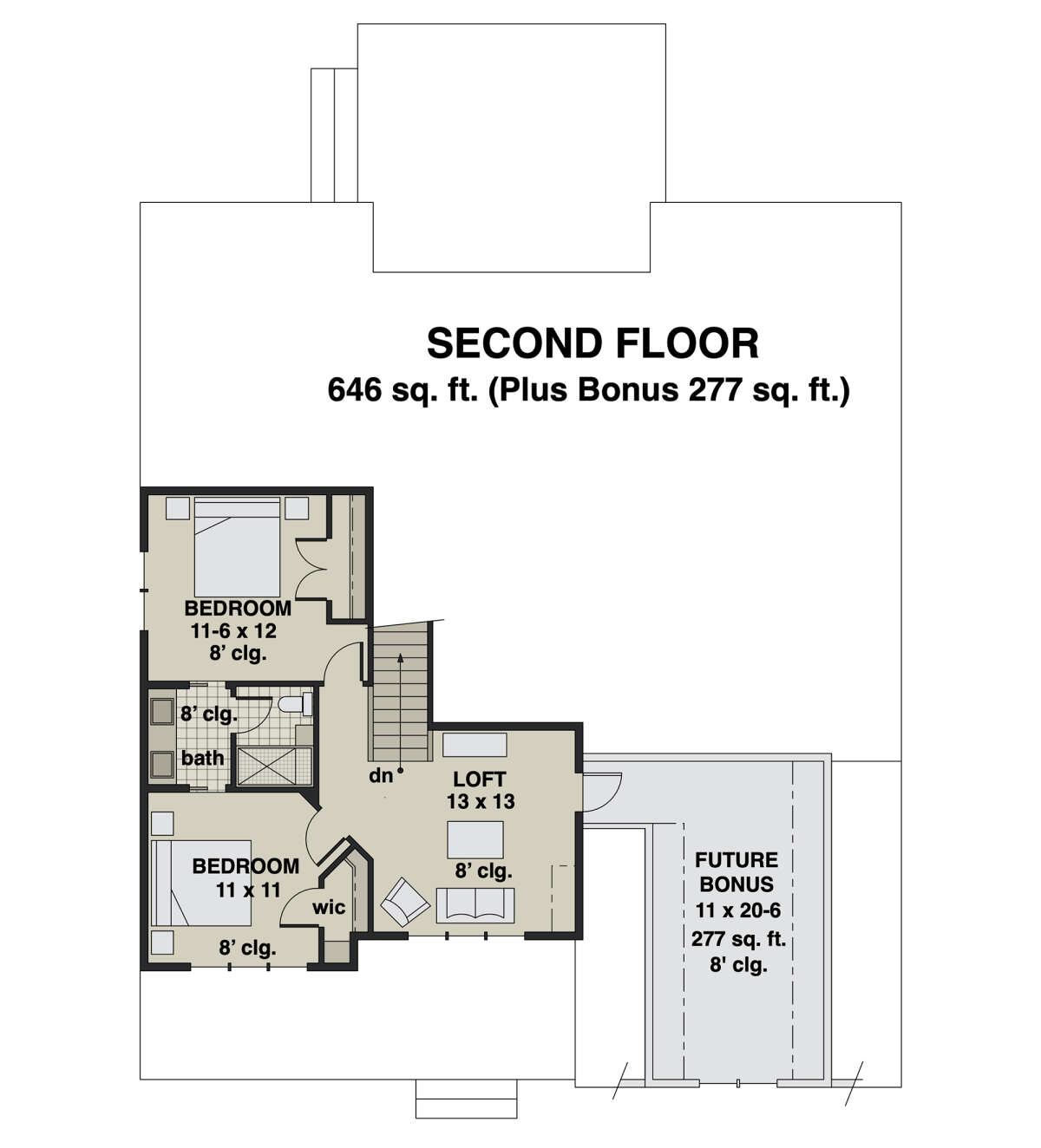 Second Floor for House Plan #098-00337