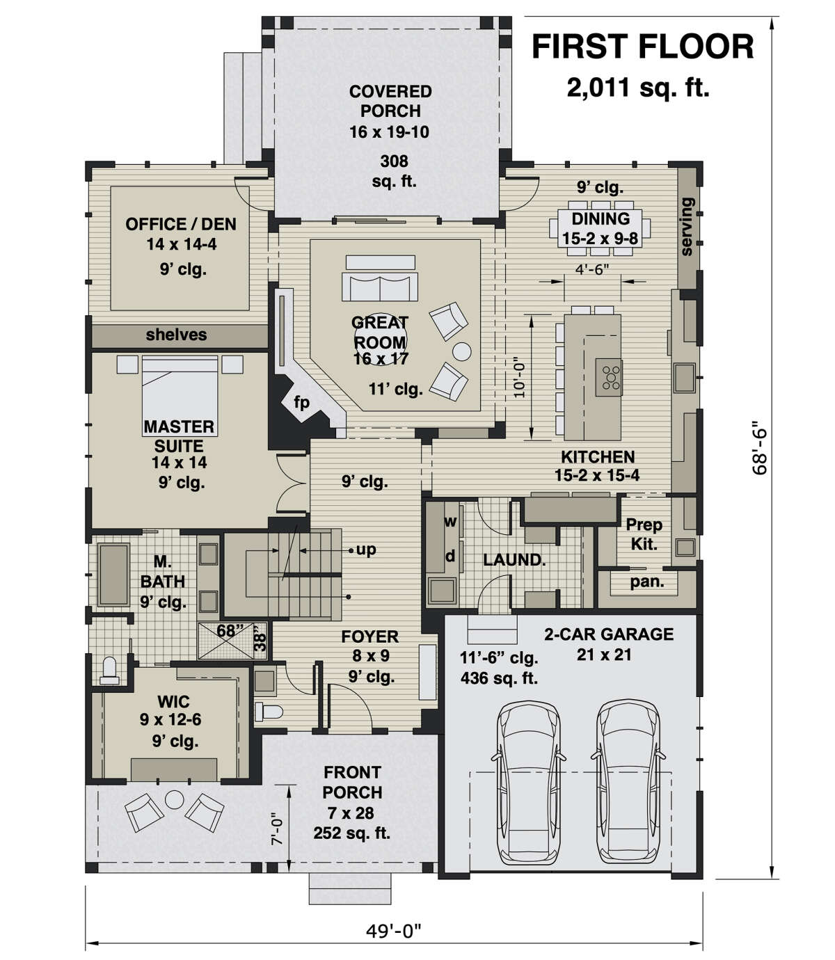 Main Floor for House Plan #098-00338