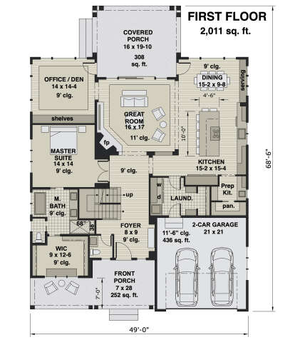 Main Floor for House Plan #098-00338