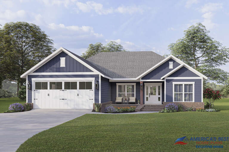 Country House Plan #348-00295 Elevation Photo