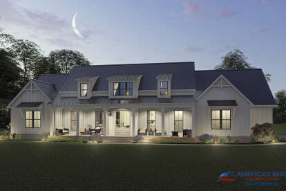 Modern Farmhouse House Plan #4534-00057 Elevation Photo