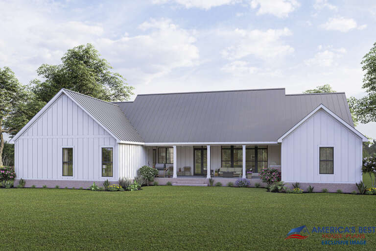 Modern Farmhouse House Plan #4534-00057 Elevation Photo