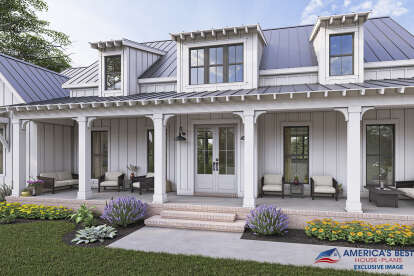 Modern Farmhouse House Plan #4534-00057 Elevation Photo