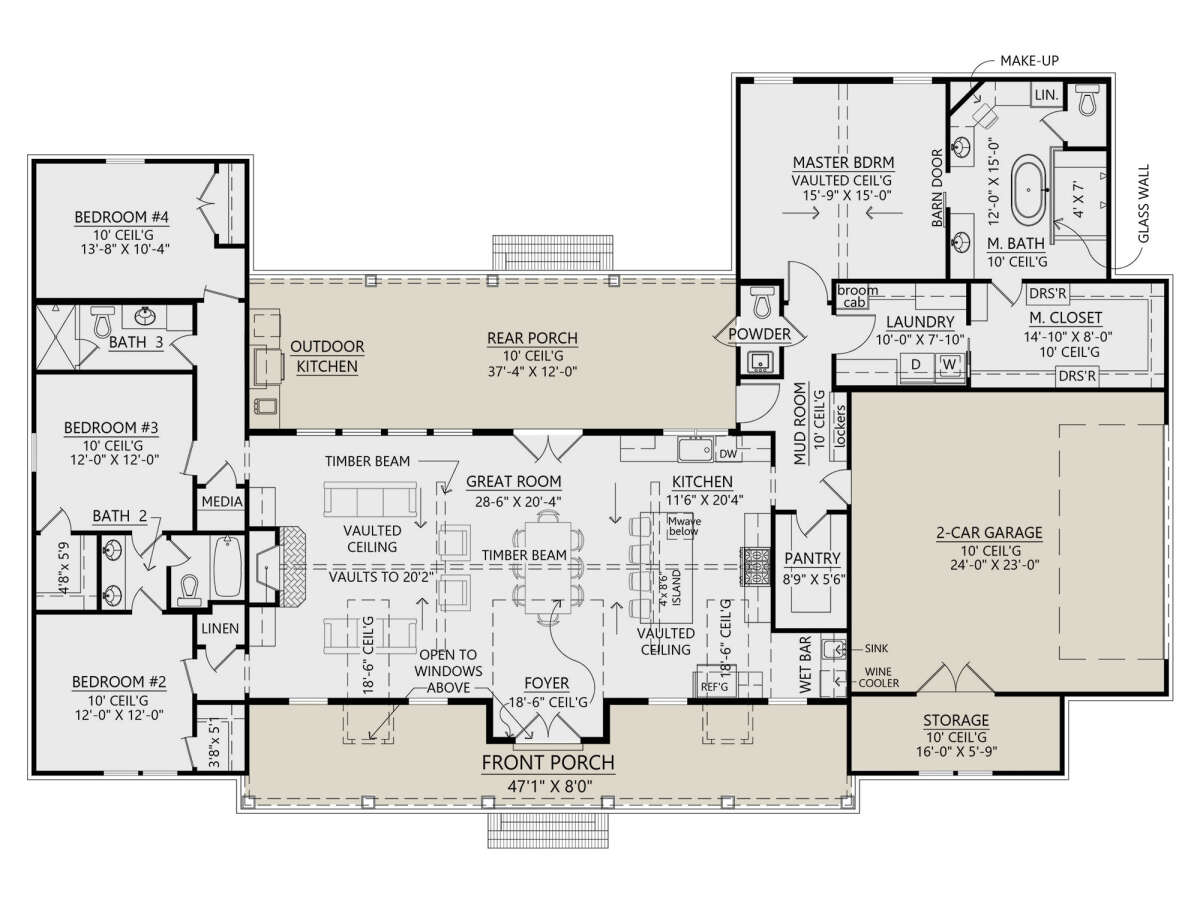Main Floor for House Plan #4534-00057