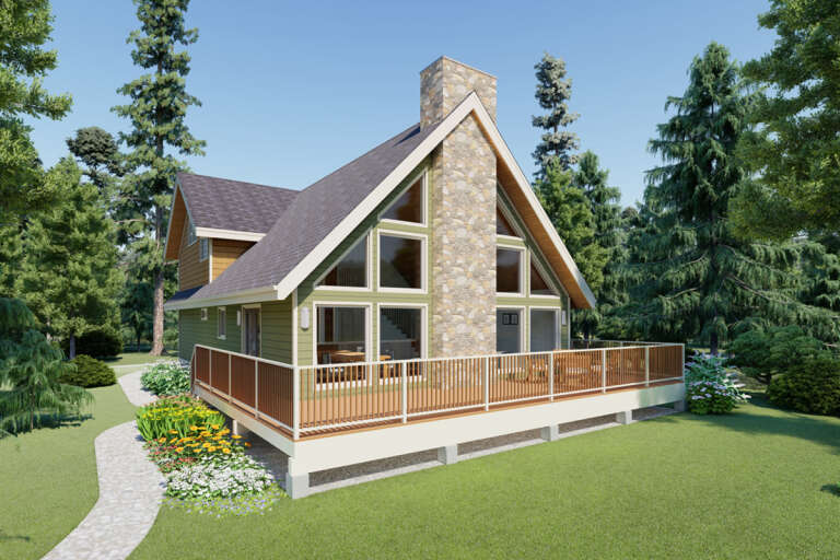 A Frame House Plan #2699-00015 Elevation Photo