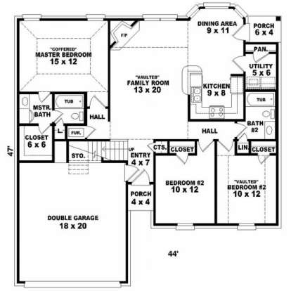 Main Floor for House Plan #053-00281