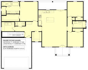 Main Floor w/ Basement Stair Location for House Plan #041-00248