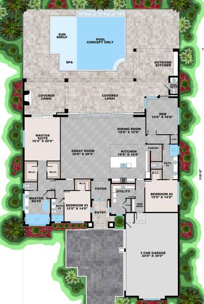 House Plan House Plan #25493 Drawing 1