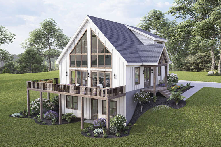 House Plan House Plan #25495 Angled Left Elevation