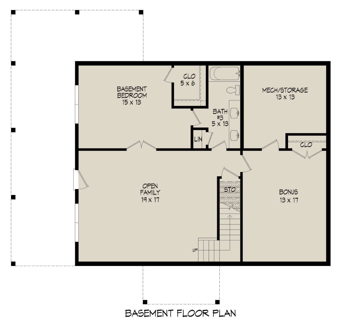 Basement for House Plan #940-00336