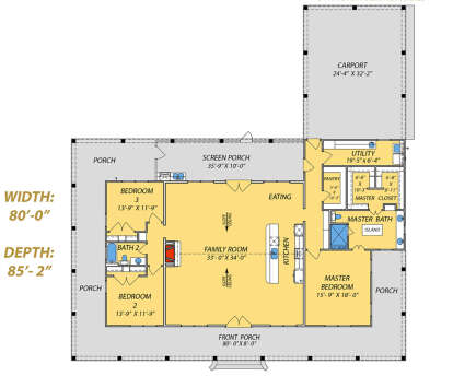House Plan House Plan #25496 Drawing 1