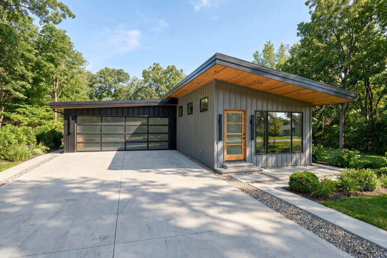 House Plan House Plan #25497 Angled Front Elevation 