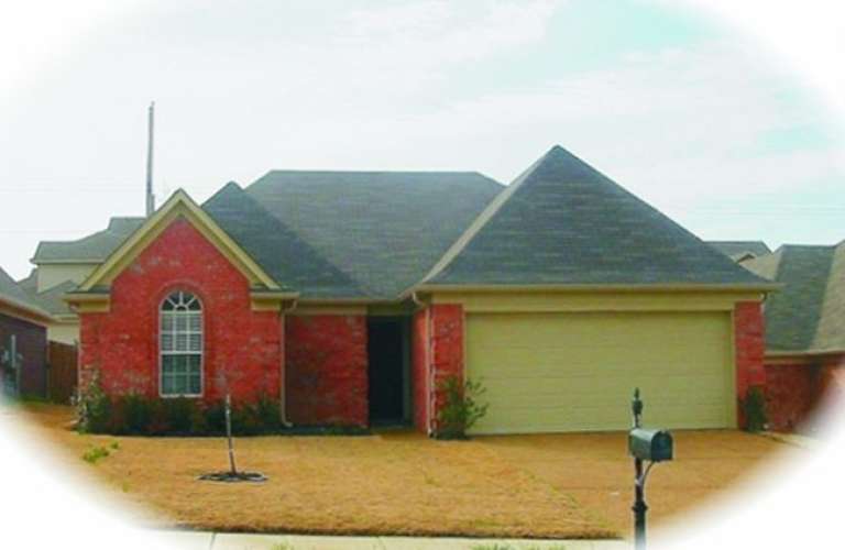 Narrow Lot House Plan #053-00282 Elevation Photo