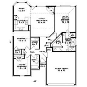 Floorplan for House Plan #053-00282