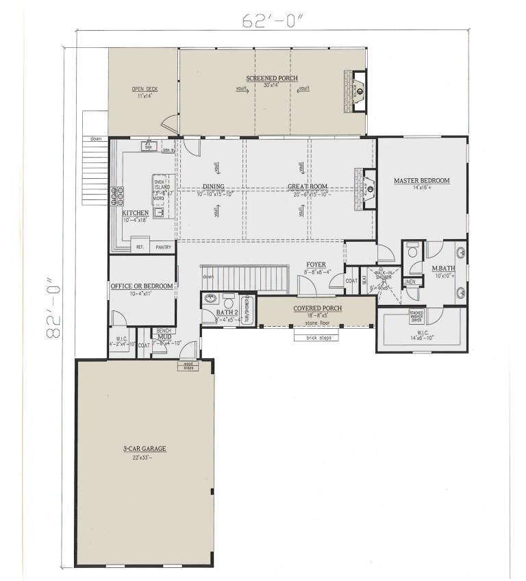House Plan House Plan #25501 Drawing 1