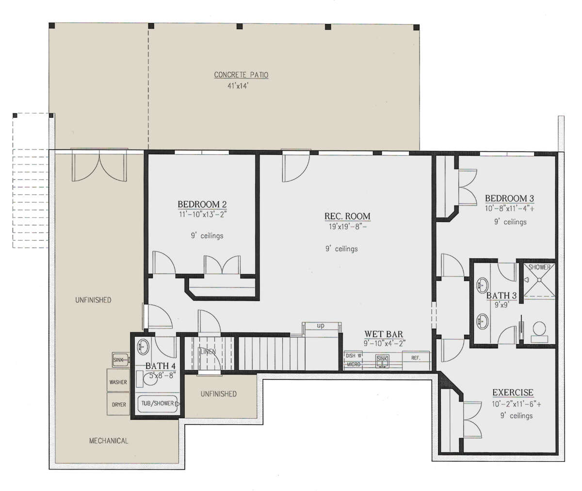 Basement for House Plan #286-00115
