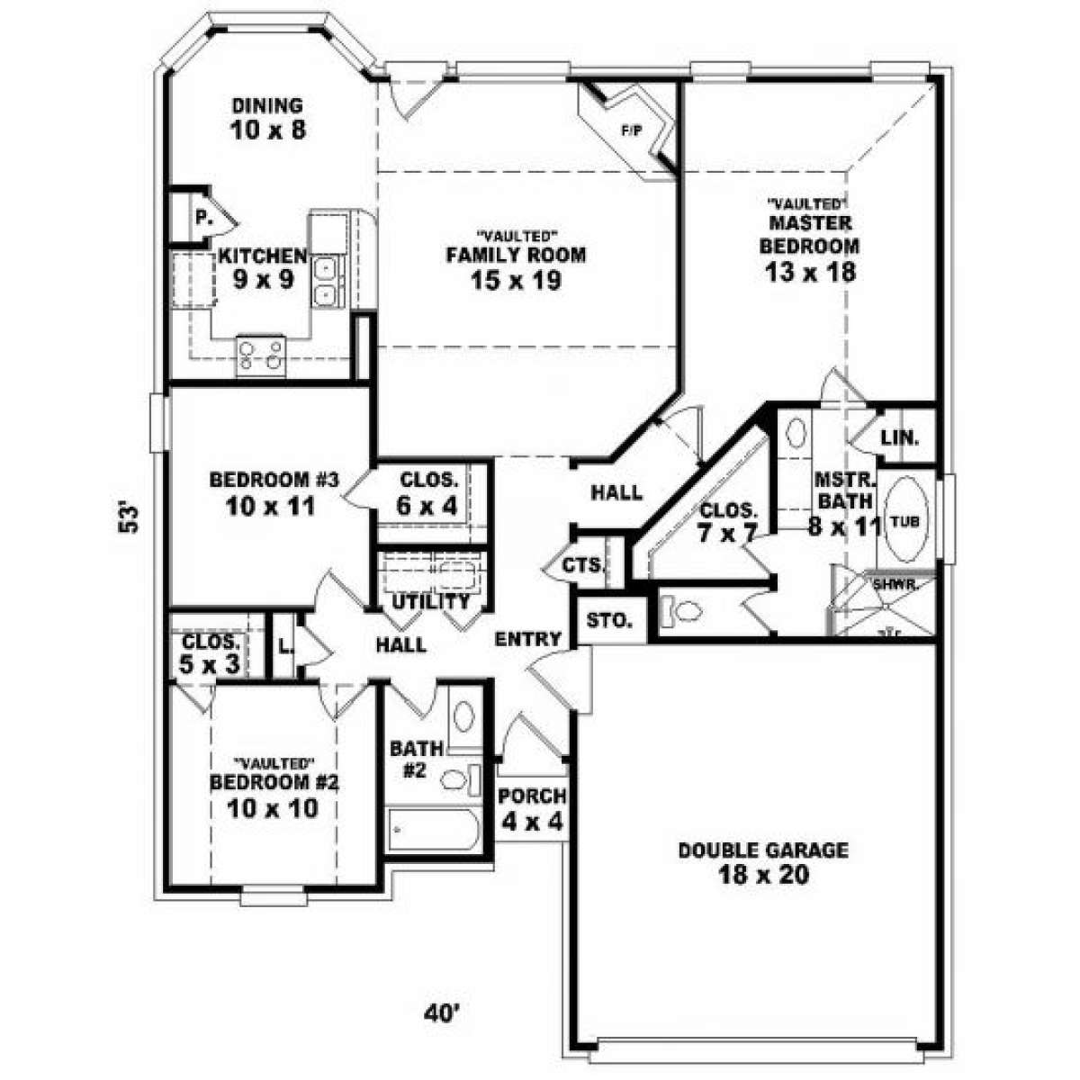 Floorplan for House Plan #053-00283