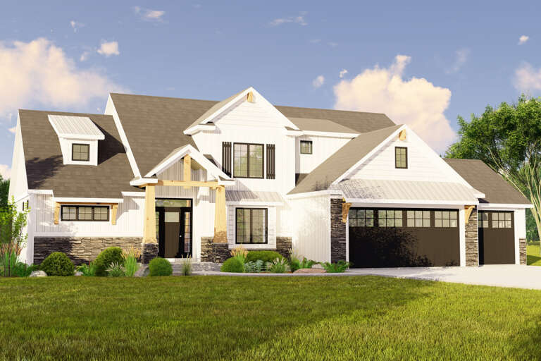 House Plan House Plan #25517 Angled Front Elevation