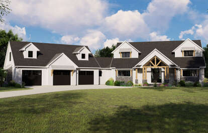 Modern Farmhouse House Plan #5032-00097 Elevation Photo