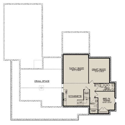 Basement for House Plan #5032-00098