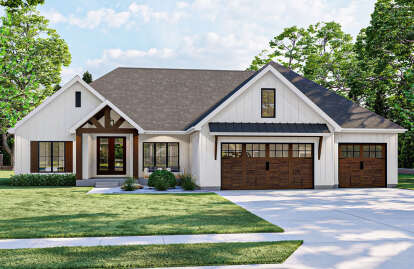 Modern Farmhouse House Plan #963-00551 Elevation Photo