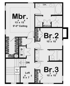 Second Floor for House Plan #963-00552
