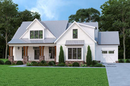 Modern Farmhouse House Plan #8594-00451 Elevation Photo