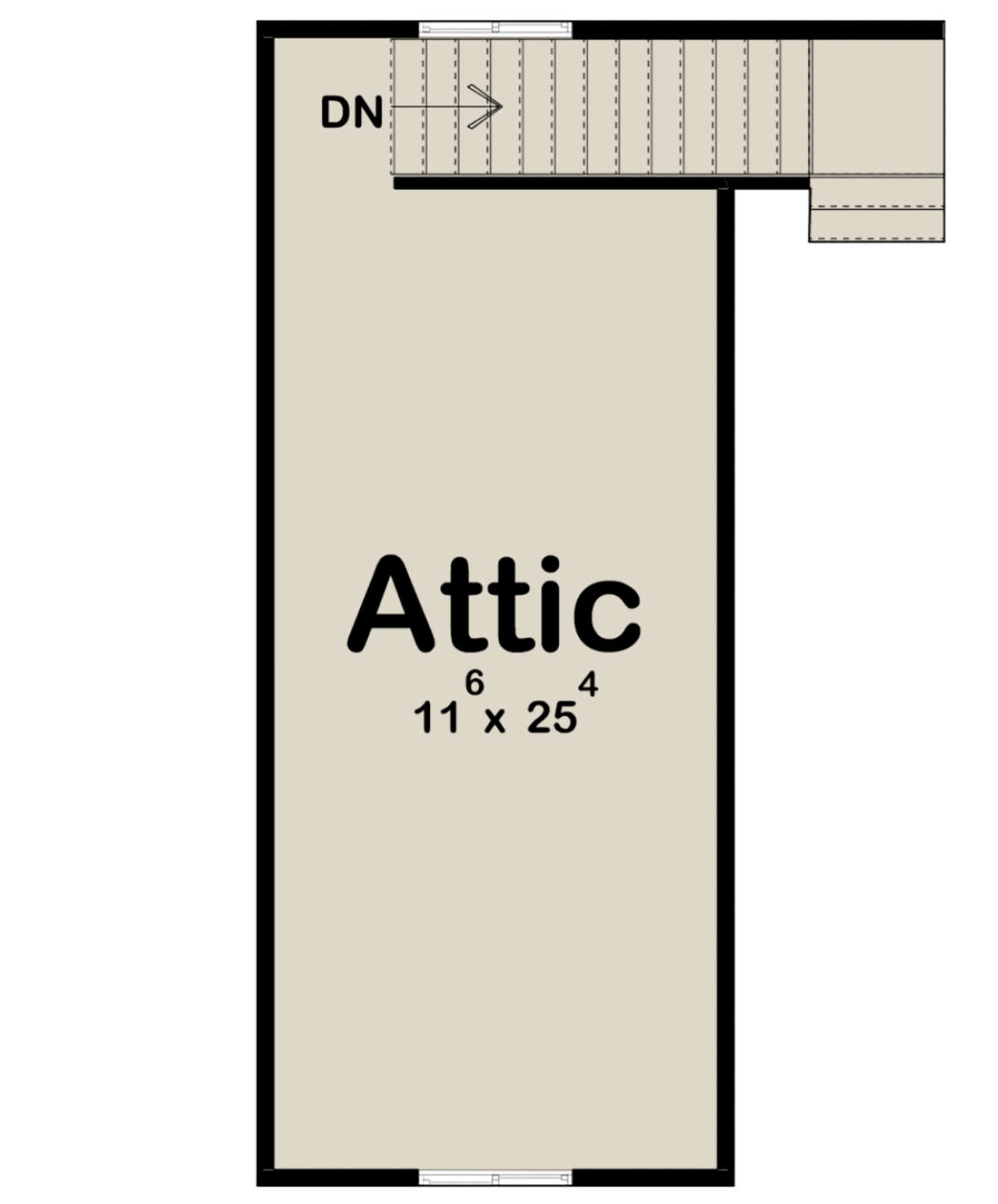Attic Space for House Plan #963-00554