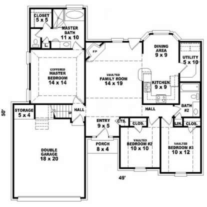 Main Floor for House Plan #053-00285