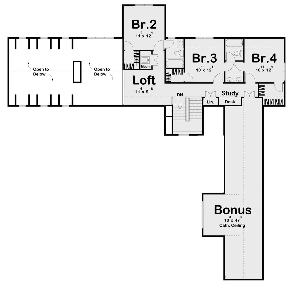 Second Floor for House Plan #963-00560