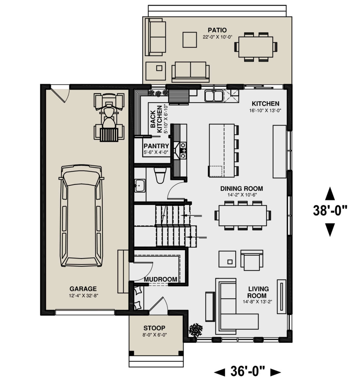 Main Floor for House Plan #034-01288