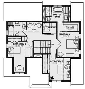 Second Floor for House Plan #034-01288