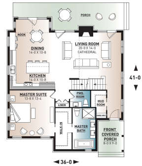 Main Floor for House Plan #034-01289