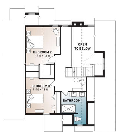 Second Floor for House Plan #034-01289