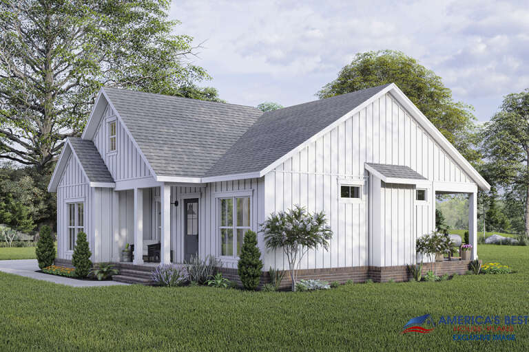 Modern Farmhouse House Plan #041-00249 Elevation Photo