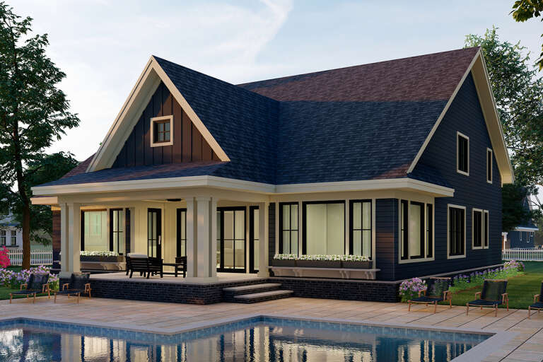 Modern Farmhouse House Plan #098-00339 Elevation Photo