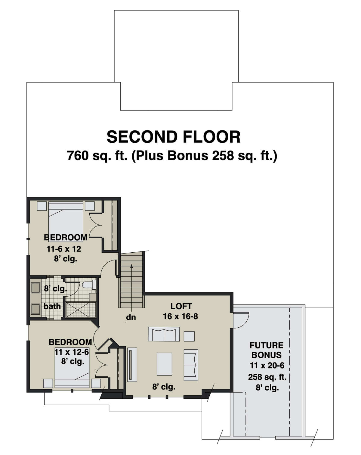 Second Floor for House Plan #098-00339