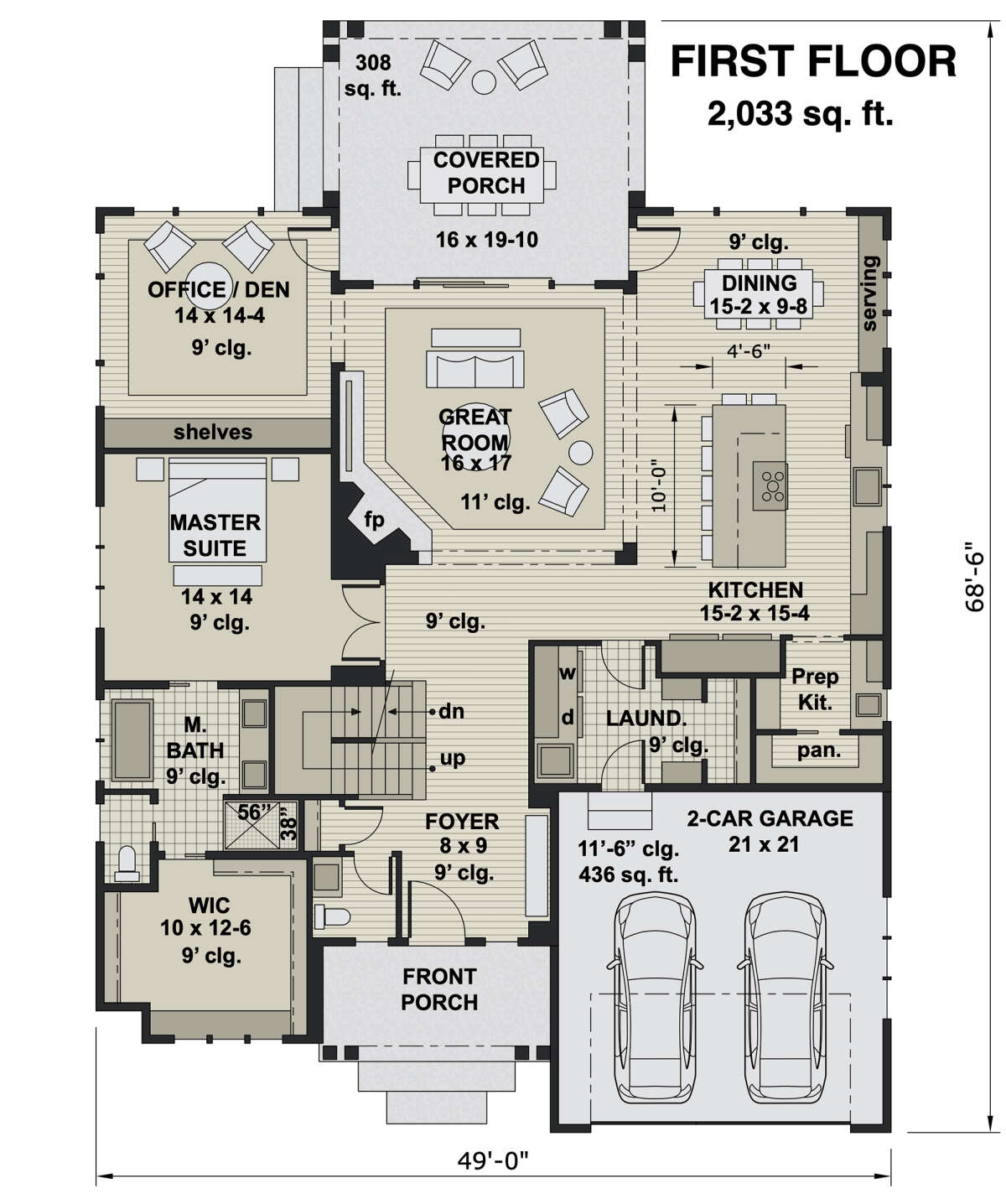 Main Floor for House Plan #098-00340