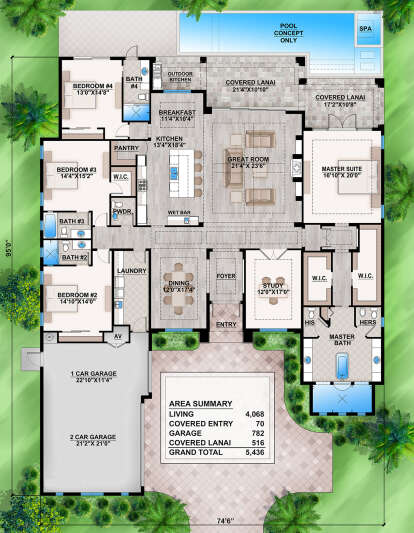 Main Floor for House Plan #5565-00026