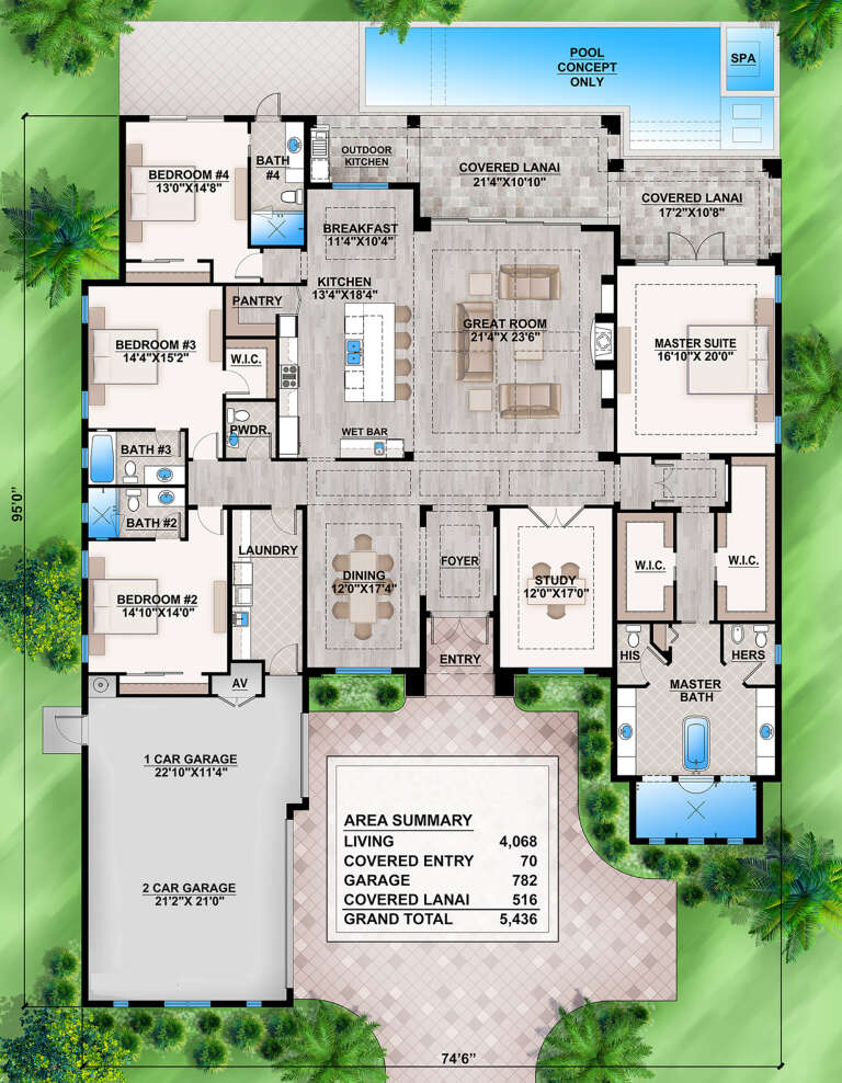 House Plan House Plan #25549 Drawing 1
